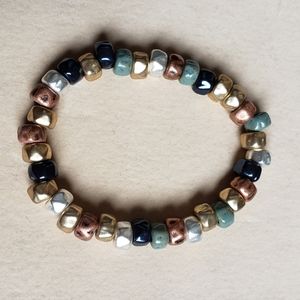 HEAVY beaded metallic outlet mall bracelet